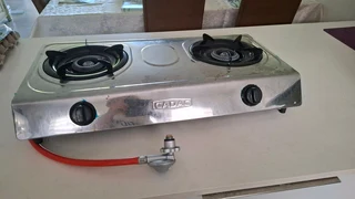 Cadac gas stove two plates with hose and regulator