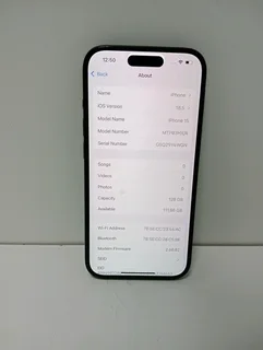 iPhone 15 battery life 100 128Gb