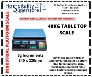 Scales Tabletop 40kg Digital