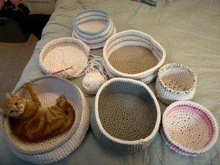 Pet sleepers Handmade crocheted 100% cotton for sale.