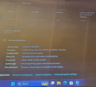 HP Notebook 14-AM006NI | Intel Pentium N3710 | 1.60GHz | 4GB DDR3L RAM | 500GB HDD | 14&#34; LCD