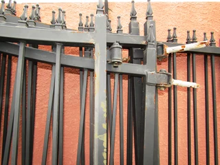 Double Swing Steel Driveway Gates with Hinges