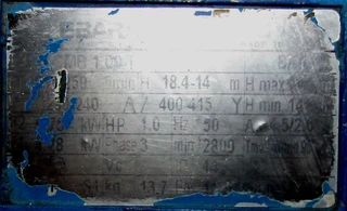 Relion Electrical Company 1HP 3-Phase Electric Motor and Pump Attachment