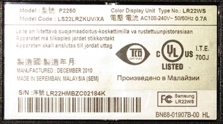 SAMSUNG SyncMaster P2250 / LR22WS