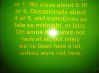 Business Hours - Humerous Sign - w&#61;29cm x l&#61;42cm