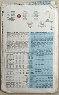 Butterick 4821 - Dress Suit - Sewing Pattern