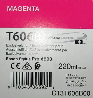 Epson T606B 220ml Magenta Ink Cartridge C13T606B00