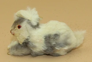 Handmade Toy Rabbit - wood &amp; pelt