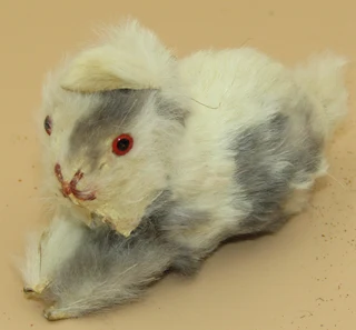 Handmade Toy Rabbit - wood & pelt