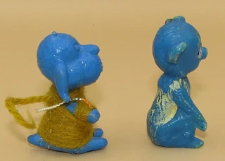 Baby Bear &amp; Happy Dog Plastic Figurine