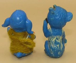 Baby Bear &amp; Happy Dog Plastic Figurine