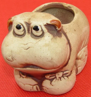 Vintage Ceramic Hippopotamus with Planter