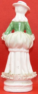 Lady with Hat and Umbrella Porcelain Figurine