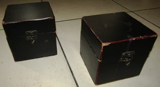 Wooden Chest 12cm x 12cm x 12cm - 2 pieces