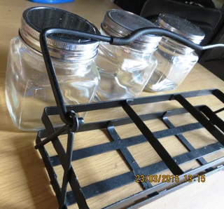 Salt &amp; Spice Jars &amp; Holder