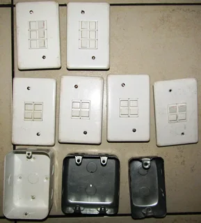 Assorted Light Switch and Plug Cover Plates and Light Switches - 26pcs used