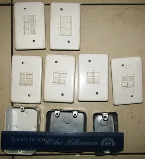 Assorted Light Switch and Plug Cover Plates and Light Switches - 26pcs used