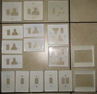 Assorted Light Switch and Plug Cover Plates and Light Switches - 26pcs used