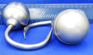 Brushed Metal Ball Curtain Hold Back x 2