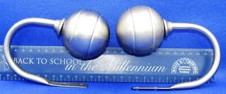 Brushed Metal Ball Curtain Hold Back x 2