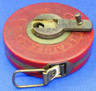 Vintage MASSI Surveyors Measuring Tape Reel