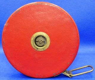 Vintage MASSI Surveyors Measuring Tape Reel