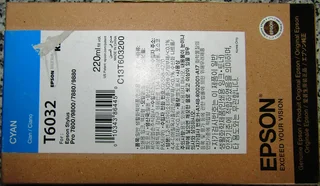 Epson T6032 220ml Cyan Ink Cartridge C13T603200