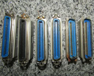 Apple Macintosh TMS-50PN Centronic Style SCSI Terminator  and 590-0695-A SCSI 50 Pin Adapter