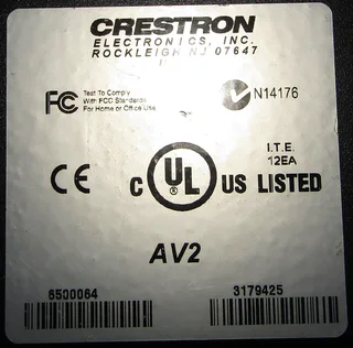 Crestron AV2 Audio Visual Control Processor