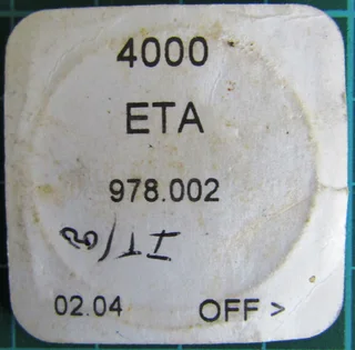 ETA 978.002 Watch Movement