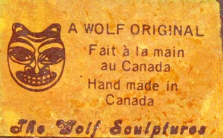 Inuit with Child Soapstone Sculpture - A Wolf Original