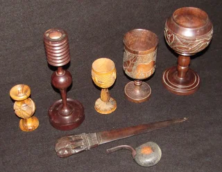 Wooden Goblets, Candle Stick Holders and Letter Opener