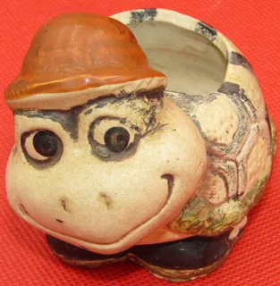 Vintage Ceramic Tortoise with Planter