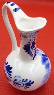 Delfts Blue and White Pitcher - signed and hand painted