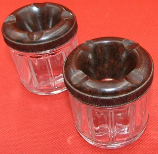 Miniature Glass Jars x 2