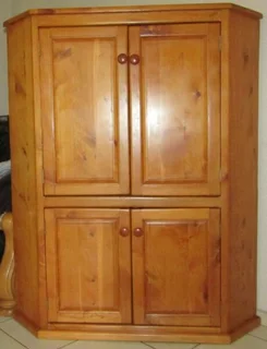 Solid Wood Corner Unit - Oregon Stain