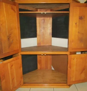 Solid Wood Corner Unit - Oregon Stain