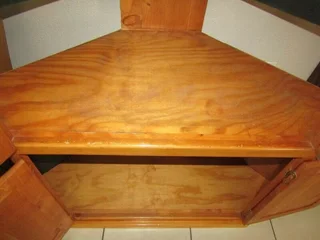 Solid Wood Corner Unit - Oregon Stain