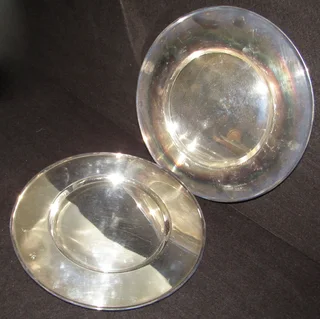 Silver Platter - Round d=33cm set of 2