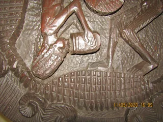 Hand Carved African Table - Solid Wood