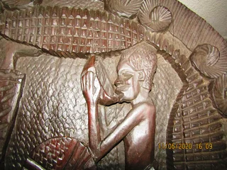 Hand Carved African Table - Solid Wood