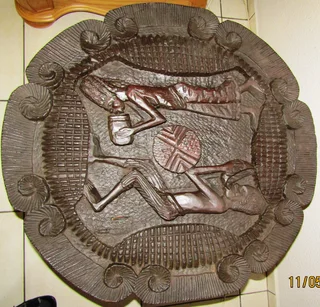 Hand Carved African Table - Solid Wood