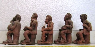 Hand Made African Street Band - Clay Figurines