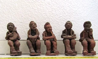 Hand Made African Street Band - Clay Figurines