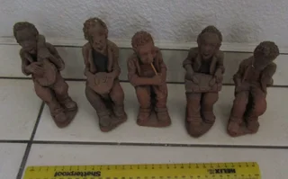 Hand Made African Street Band - Clay Figurines