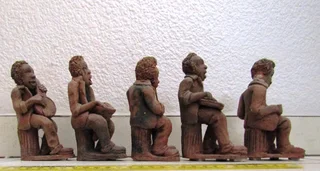 Hand Made African Street Band - Clay Figurines