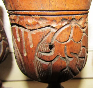 Hand Carved African Wine Goblets - Solid Wood