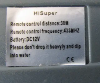 HiSuper 433MHz 4-Button Remote Control