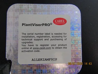 PlantVisorPRO CAREL Control Panel