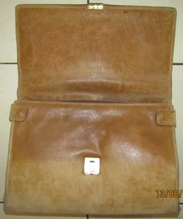 Genuine Leather Multi-Compartment Lockable Brief Case